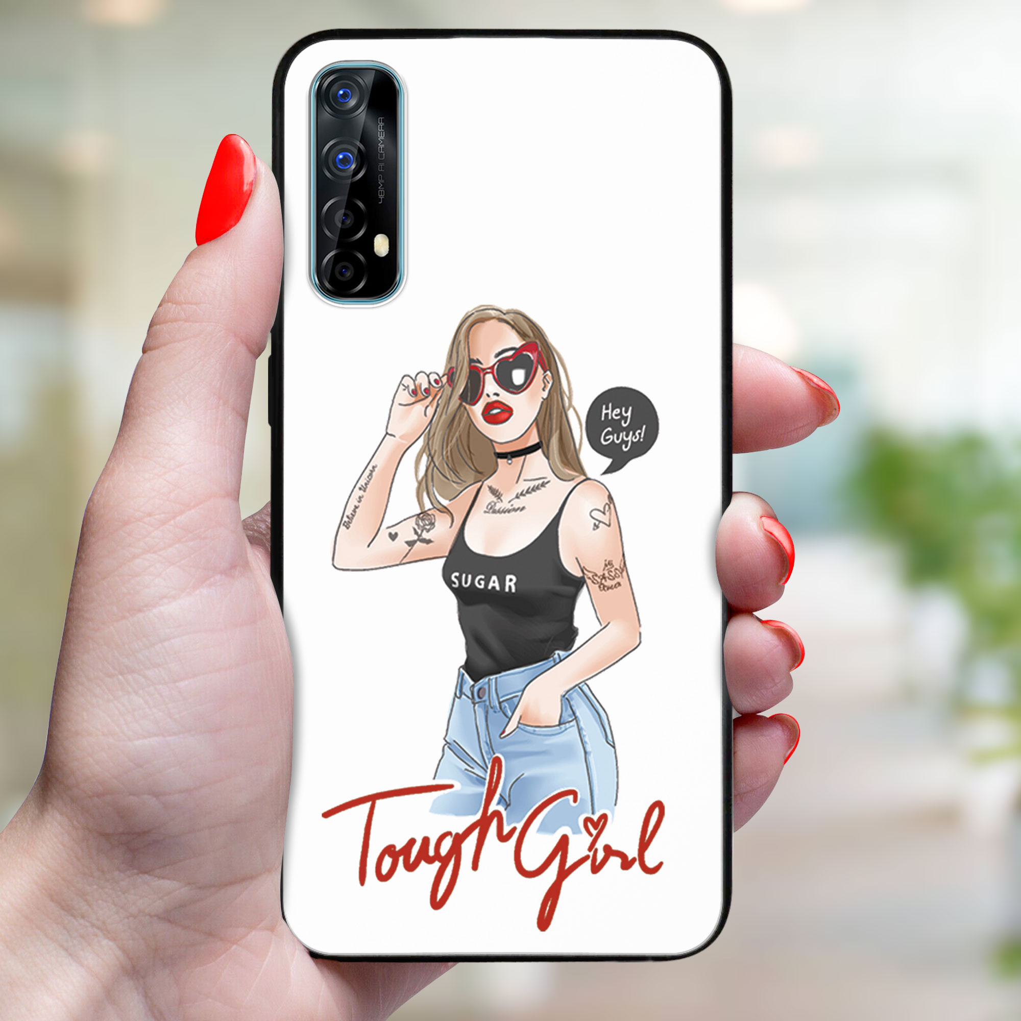 MY ART Ochranný Kryt Realme 7 TOUGH GIRL (131)