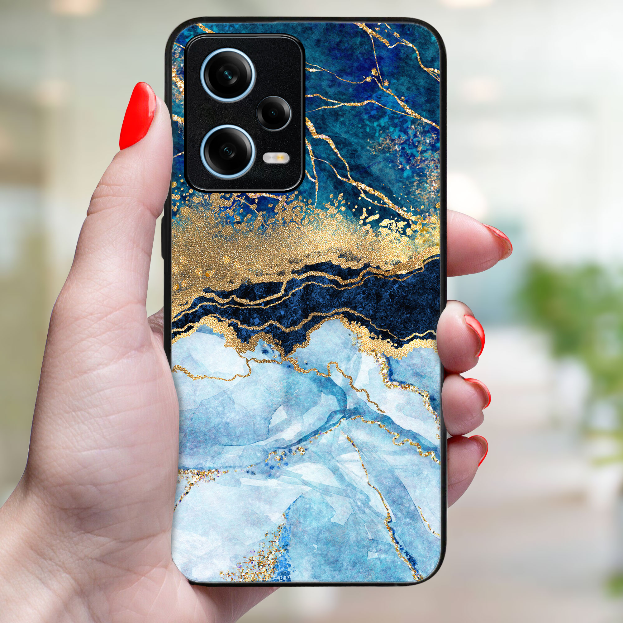 MY ART Ochranný Obal Xiaomi Redmi Note 12 5G BLUE MARBLE (141)