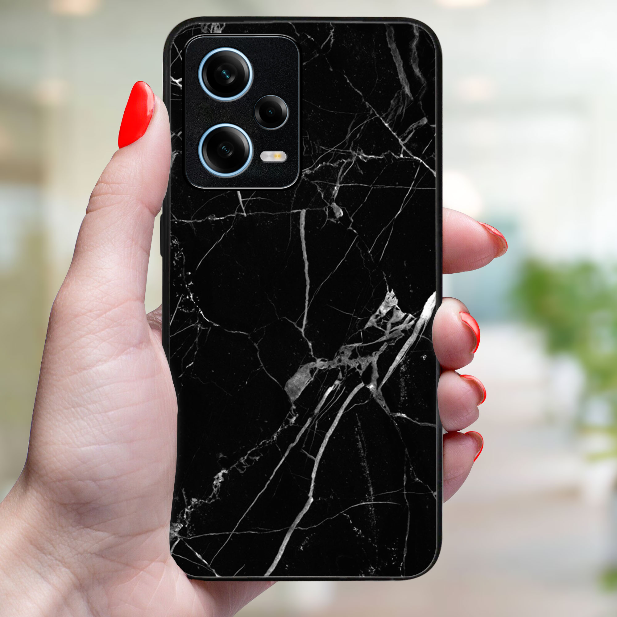 MY ART Ochranný Obal Xiaomi Redmi Note 12 5G BLACK MARBLE (142)