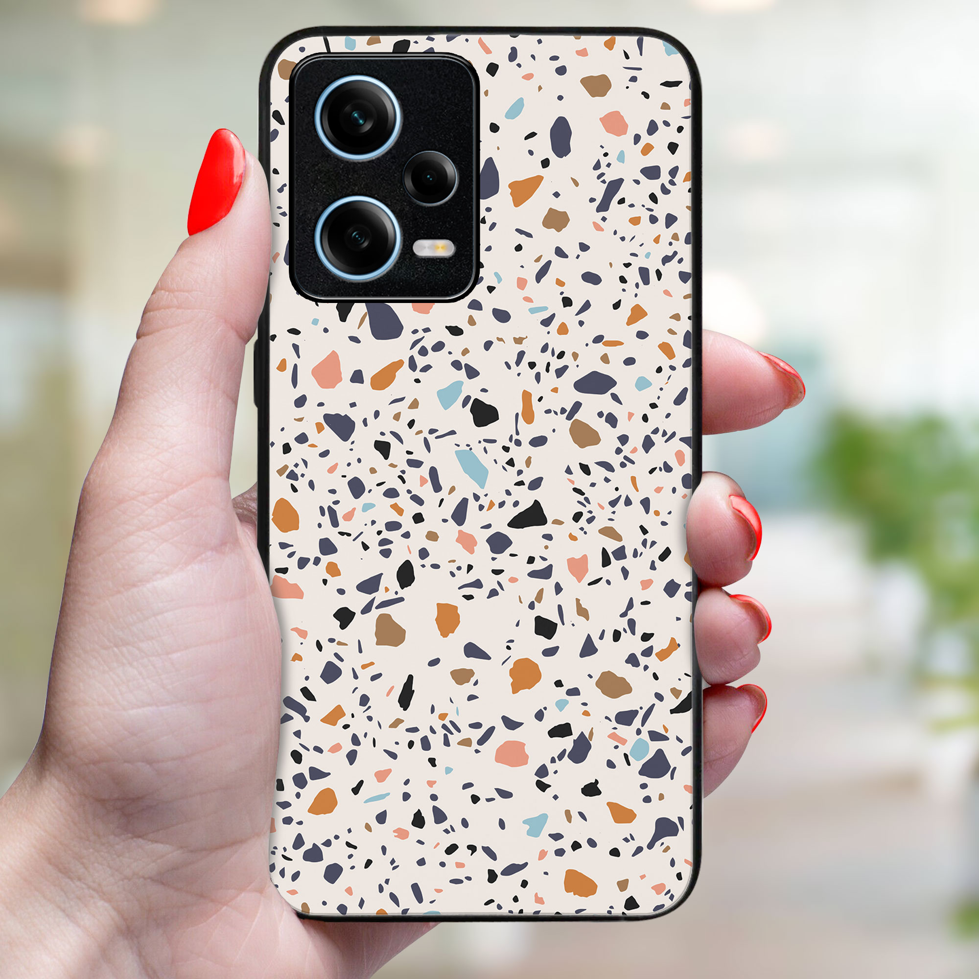 MY ART Ochranný Obal Xiaomi Redmi Note 12 5G BEIGE TERRAZZO (162)