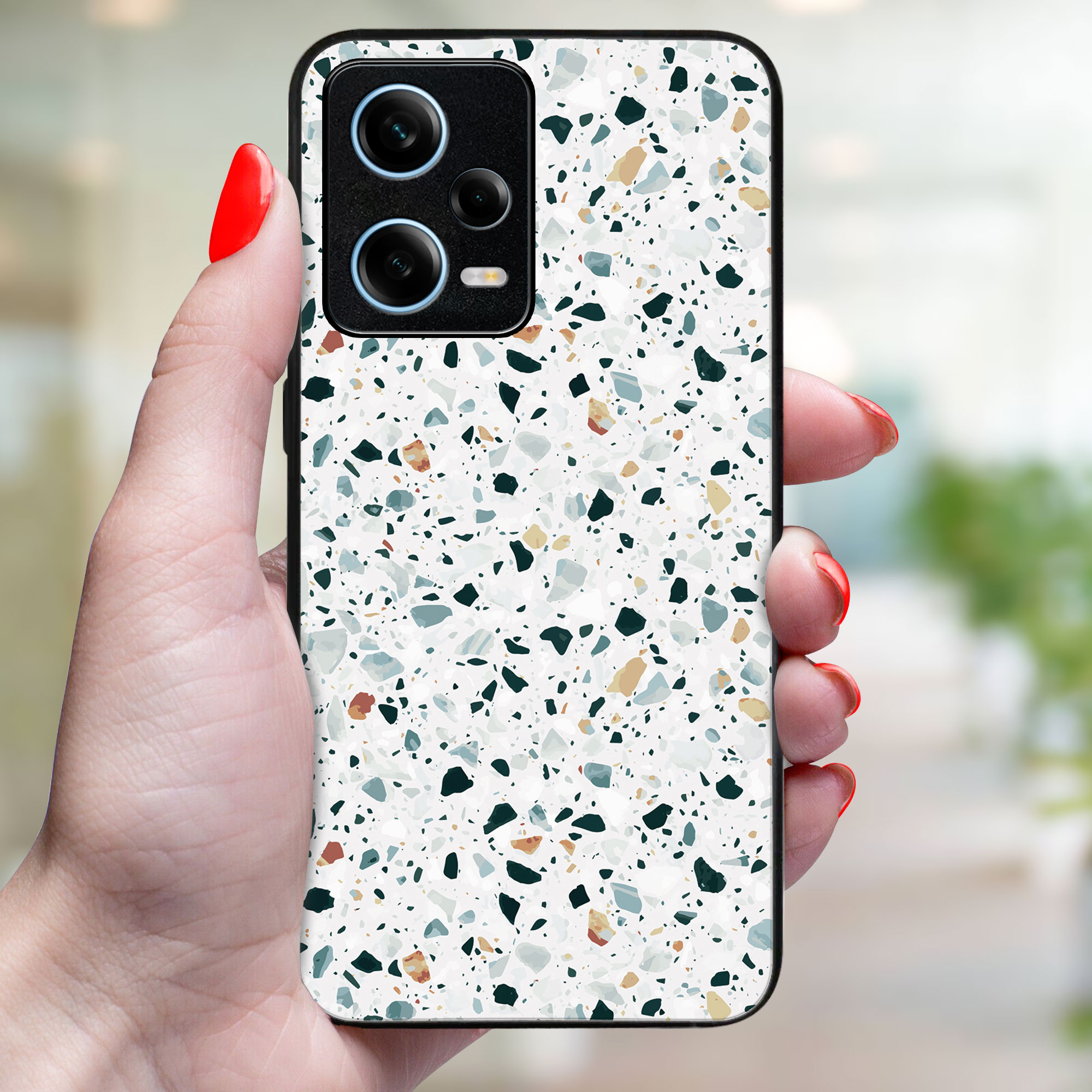 MY ART Ochranný Obal Xiaomi Redmi Note 12 5G GREY TERRAZZO (163)