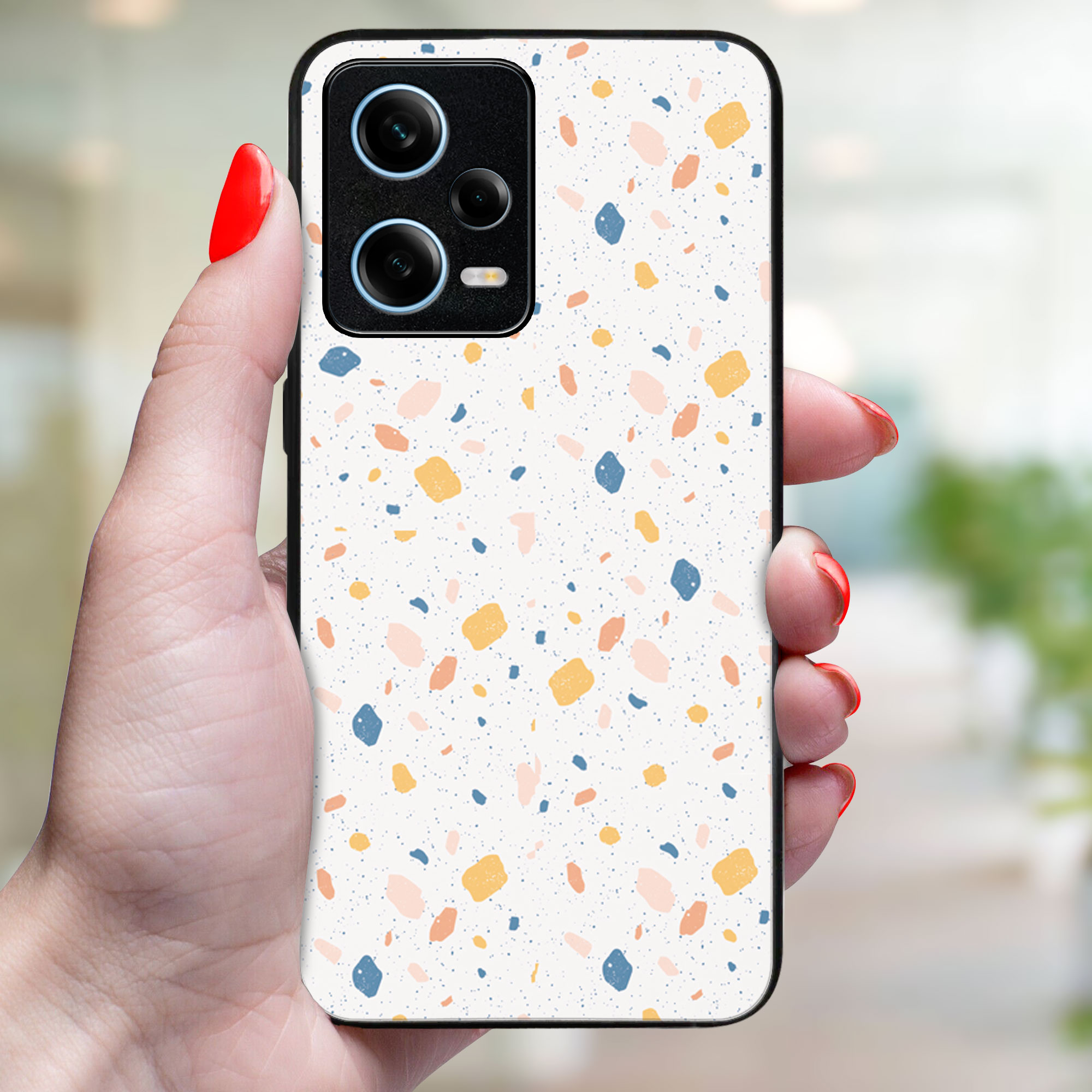 MY ART Ochranný Obal Xiaomi Redmi Note 12 5G ORANGE TERRAZZO (165)