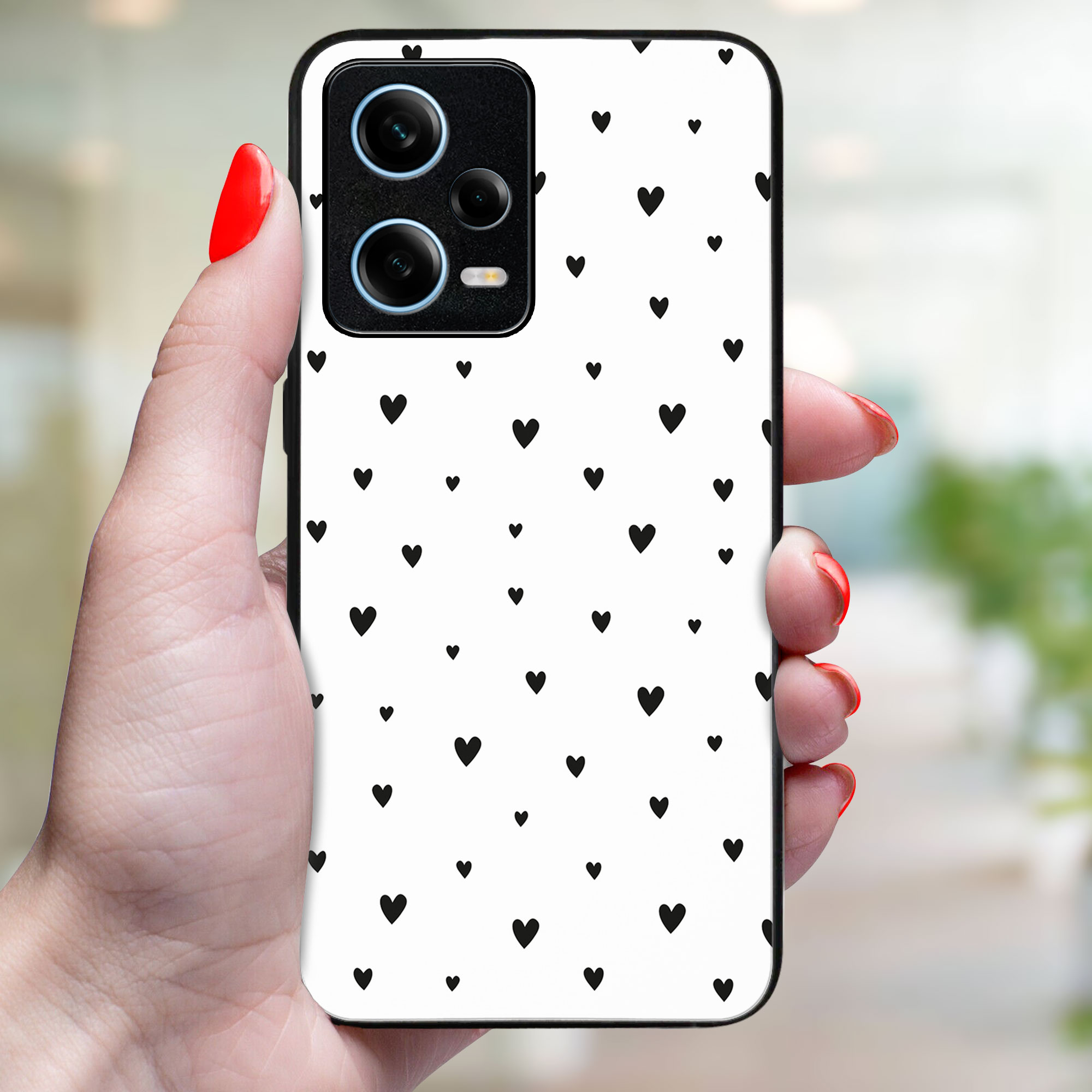 MY ART Ochranný Kryt Xiaomi Redmi Note 12 Pro 5G BLACK HEARTS (167)