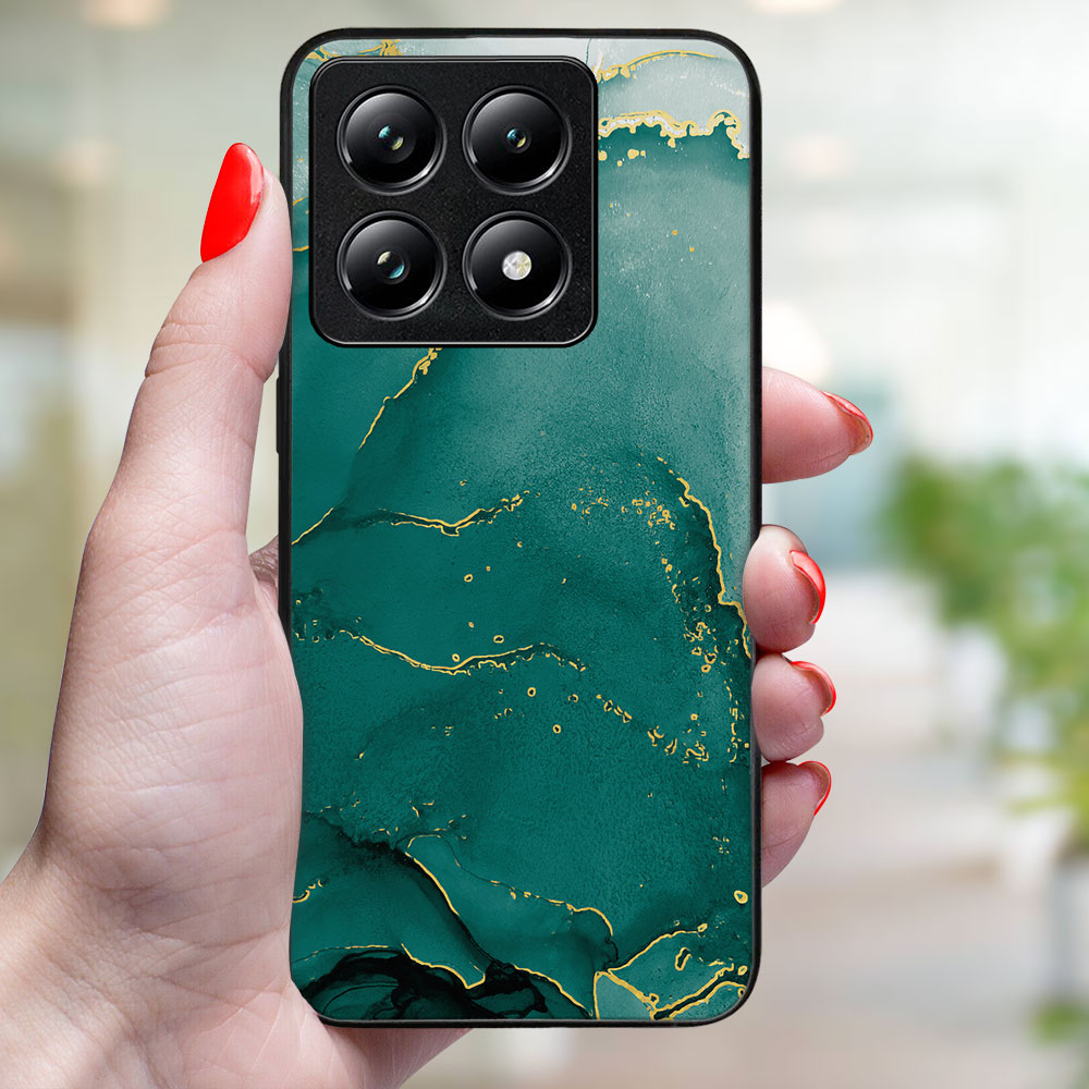 MY ART Ochranný Kryt Pre Xiaomi 14T GREEN MARBLE (145)