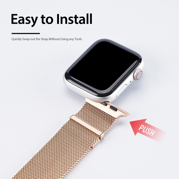 DUX MILANESE Kovový Remienok Pre Apple Watch SE / SE 2022 / SE 2023 (40mm) Zlatý