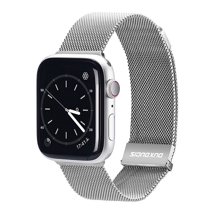 DUX MILANESE Kovový Remienok Pre Apple Watch SE / SE 2022 / SE 2023 (40mm) Strieborný