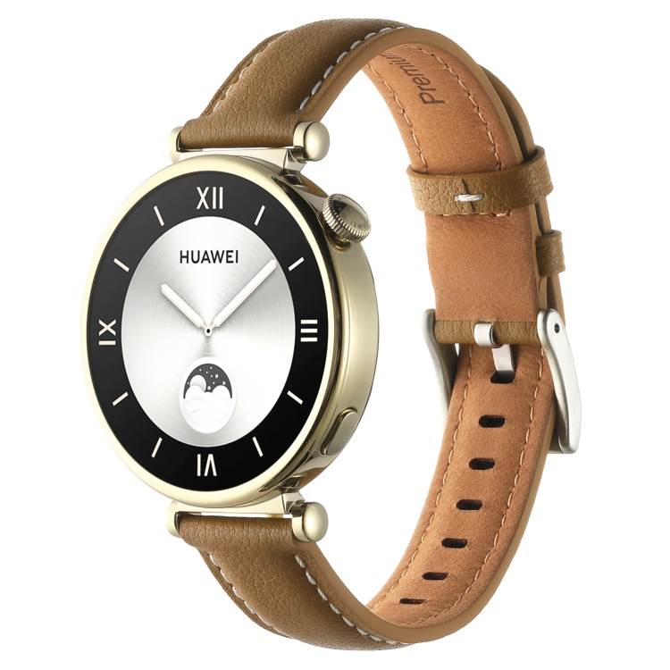 LEATHER Kožený Remienok Pre Huawei Watch GT 4 41mm Svetlohnedý