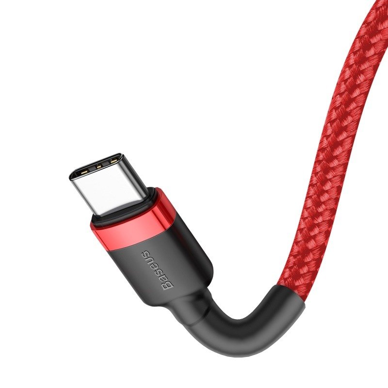 BASEUS CATKLF-H09 60W PD 2.0 Kábel USB Type-C - USB Type-C 2m červený