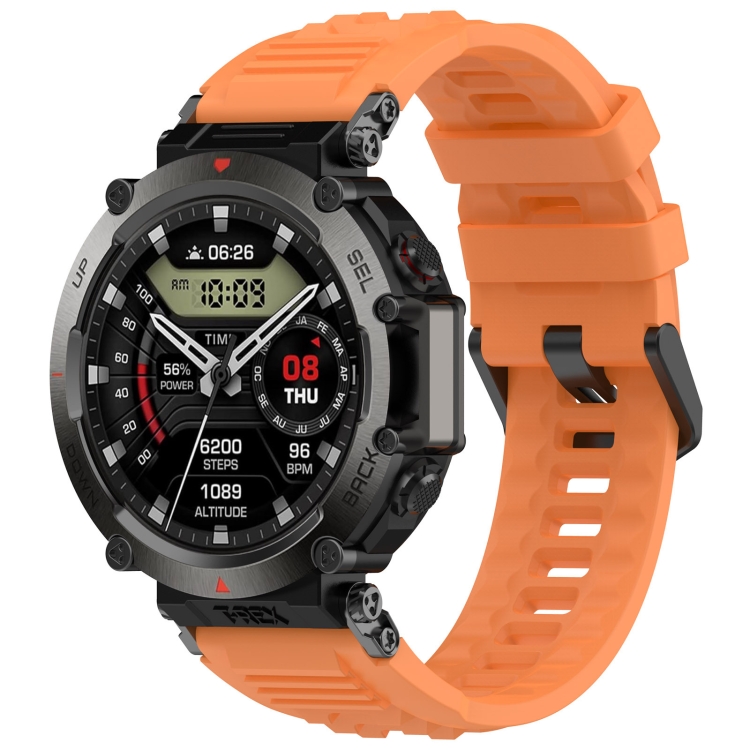 SILICONE Remienok Pre Amazfit T-Rex Ultra Oranžový