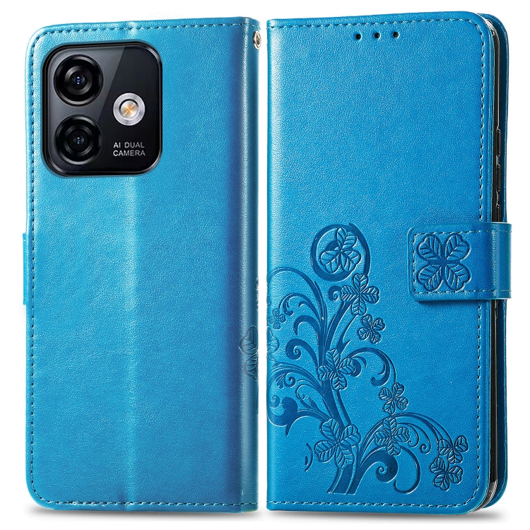 ART FLOWERS Peňaženkový Kryt Ulefone Note 16 Pro Modrý